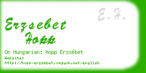 erzsebet hopp business card